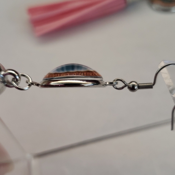 Virgen de Guadalupe Earrings. Tassels. Religious - Picture 5 of 9